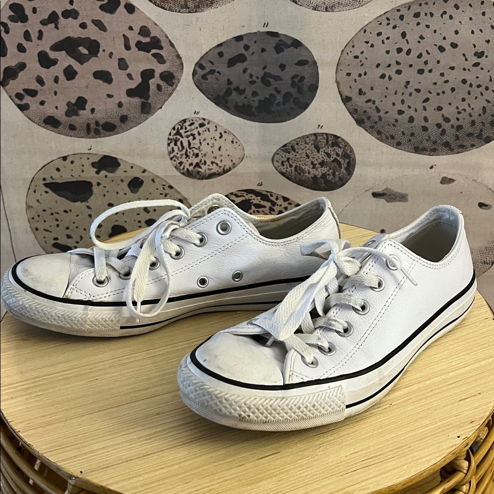 Converse All Star White Leather Sneakers